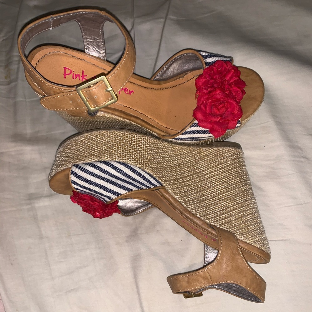 Pink & Pepper Wedge Sandals